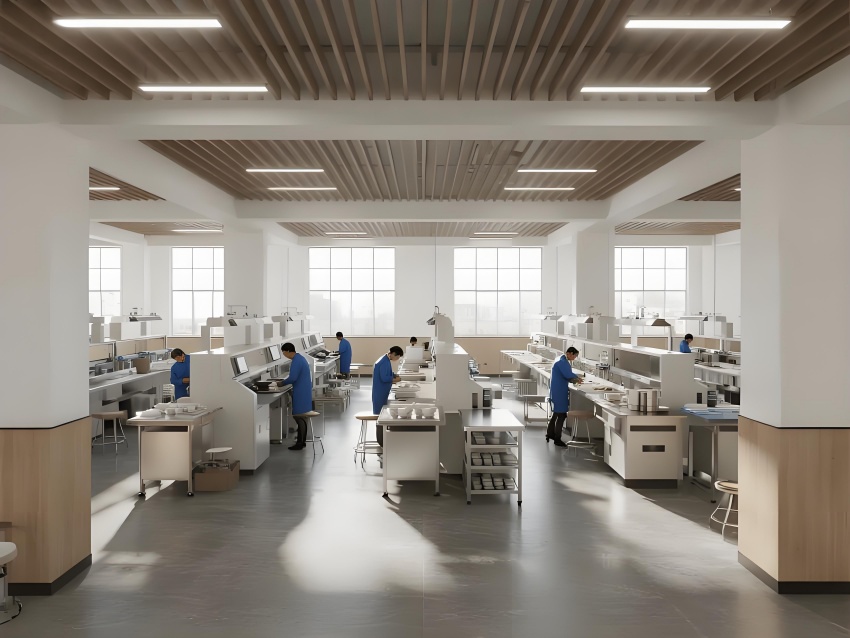 合肥廠房裝修：餐具制品車間裝修效果分享